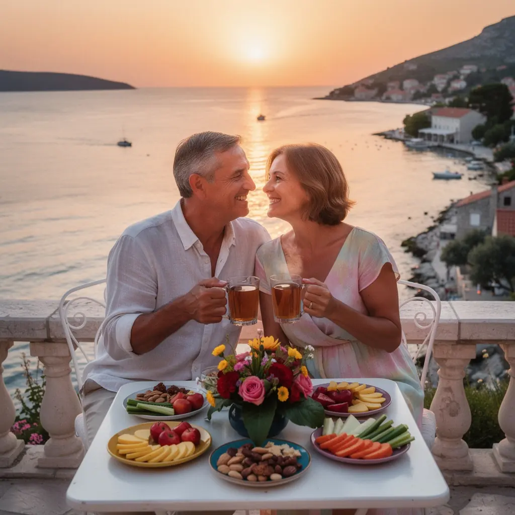 Čajna vrećica s oznakom "Zdravlje prostate", naglašavajući prirodne sastojke.